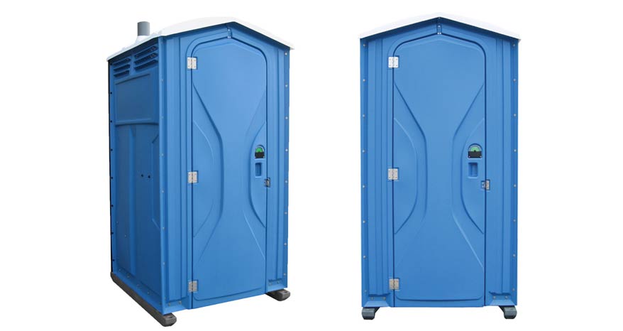 Long-term porta potty units on site in Bryan, Texas